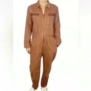 NWT Sandrine Rose Free People Deep Zip Jumpsuit/Coveralls